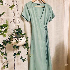 Jade midi wrap dress